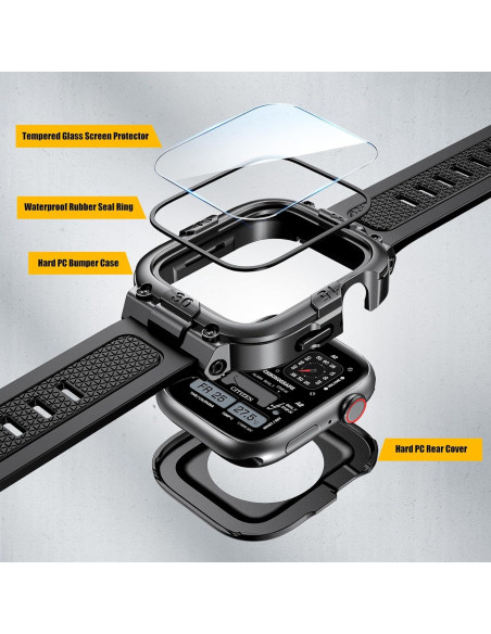 Funda Impermeable Dsytom para Apple Watch 44mm con Protector