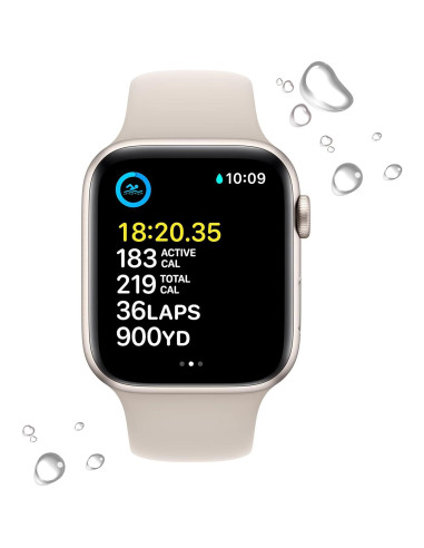 Apple Watch SE 2da Gen GPS 44mm Aluminio Starlight Renovado