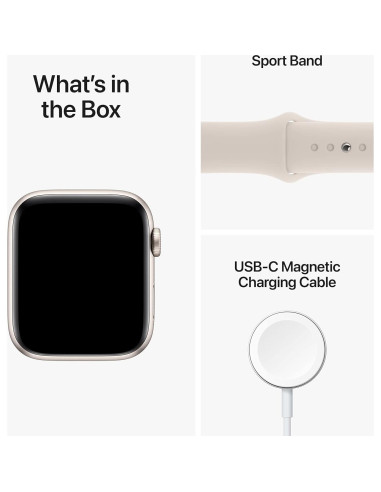 Apple Watch SE 2da Gen GPS 44mm Aluminio Starlight Renovado