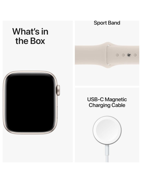 Apple Watch SE 2da Gen GPS 44mm Aluminio Starlight Renovado