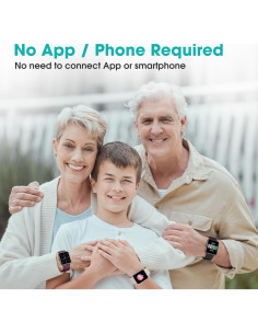 Reloj Podómetro Pautios Negro para Mayores Sin App, IP68 2