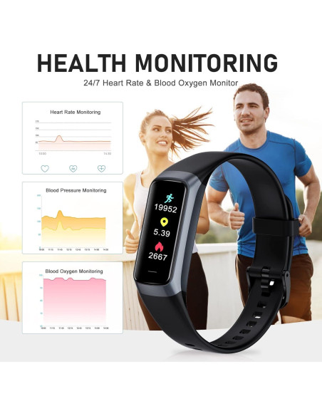 Rastreador de Fitness Bakoor SBYDSH0001, Pantalla AMOLED 2.79cm