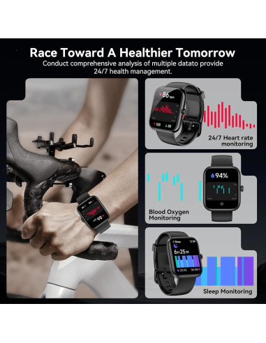 Reloj Inteligente BOOOMIC IDW25 con Alexa, 1.83" HD, IP68