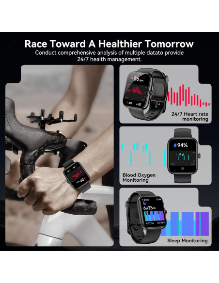 Reloj Inteligente BOOOMIC IDW25 con Alexa, 1.83" HD, IP68