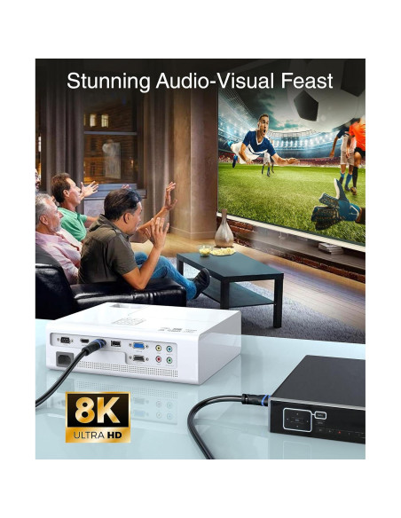 Cable HDMI BlueRigger 8K 3M Alta Velocidad 48Gbps