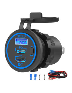 Cargador USB-C de Coche TIANWIDJEW 12V 78W Doble 30W PD