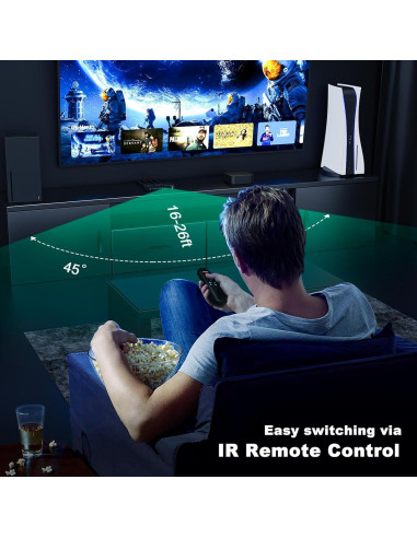 Conmutador HDMI 4K 60Hz AVIDGRAM 3 Puertos Control Remoto