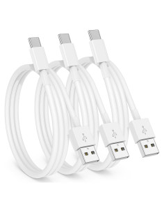 Paquete de 3 Cables USB A a C 3FT Deloni para iPhone 15/16