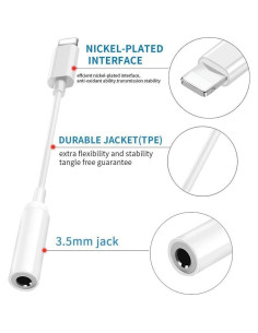 Adaptador Lightning a 3.5mm DESOFICON - Paquete de 2 2