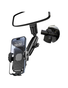 Soporte para Teléfono de Coche JDHDL Espejo Retrovisor 360 Ajustable
