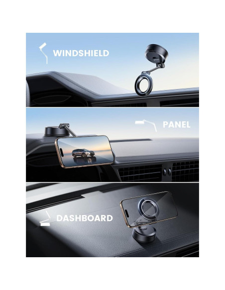 Soporte Magnético para Teléfono de Coche Lamicall 360 Negro