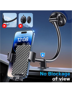 Soporte para Teléfono de Coche BIPOPIBO Cuello Flexible Antivibración 2