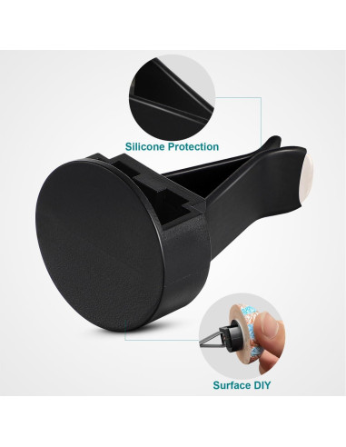 100 Clips de Ventilación para Automóvil Veemoon Metal Negro