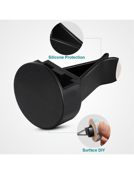 100 Clips de Ventilación para Automóvil Veemoon Metal Negro