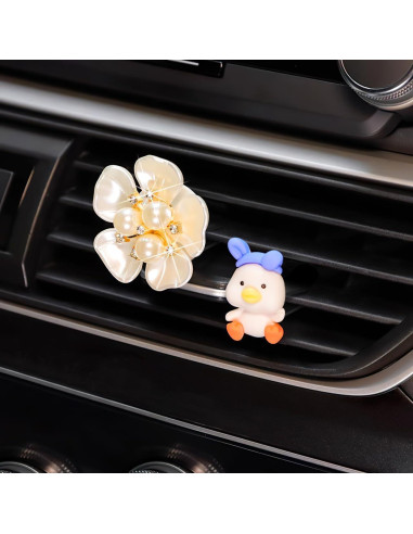 100 Clips de Ventilación para Automóvil Veemoon Metal Negro