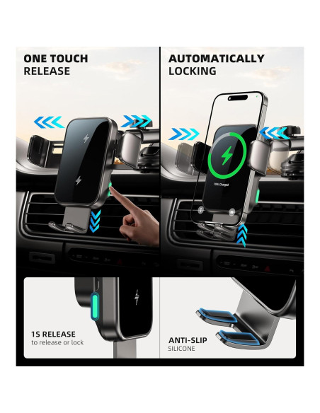Soporte para teléfono de coche inalámbrico 15W Caibo X6 Soporte para teléfono de coche inalámbrico 15W Caibo X6