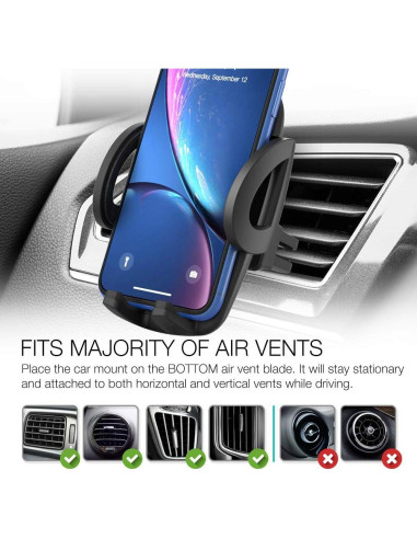 Soporte para teléfono XDesign Air Vent Universal Negro