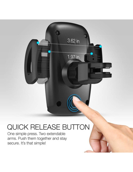 Soporte para teléfono XDesign Air Vent Universal Negro