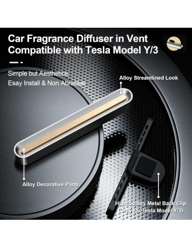 Ambientador de Coche COSLAKE para Tesla Model Y/3, Set 6 Varitas