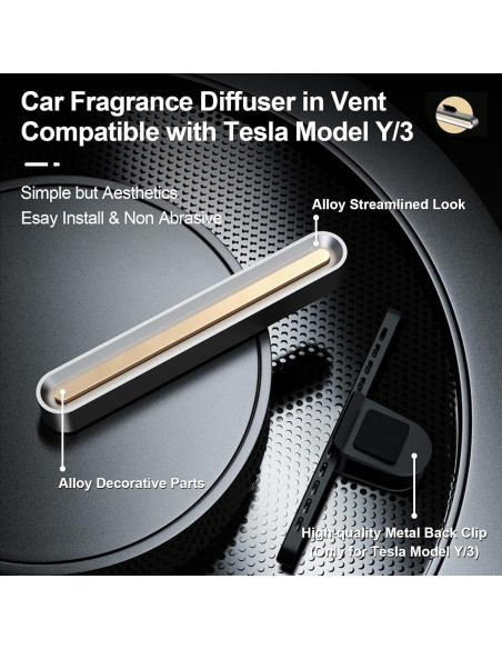 Ambientador de Coche COSLAKE para Tesla Model Y/3, Set 6 Varitas