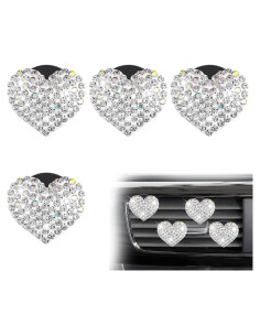 4 Clips de Ventilación para Auto LLOUSSAK Corazón Blanco