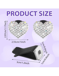 4 Clips de Ventilación para Auto LLOUSSAK Corazón Blanco 2