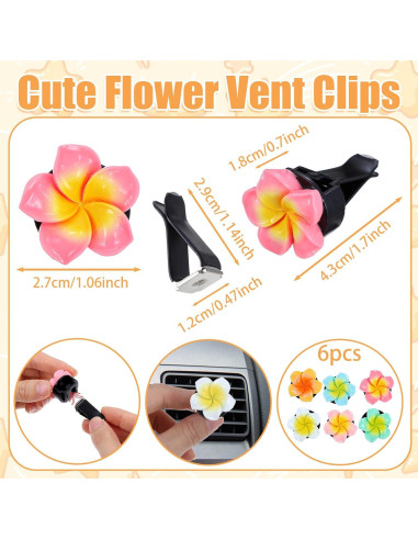 Ambientadores de Auto Floral CIATBYYJ 6 Pcs Girasoles Reutilizables