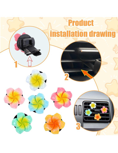 Ambientadores de Auto Floral CIATBYYJ 6 Pcs Girasoles Reutilizables