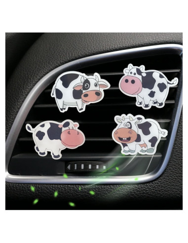 6 Clips de Ventilación de Aire Vaca Fansoftiks - Ambientadores