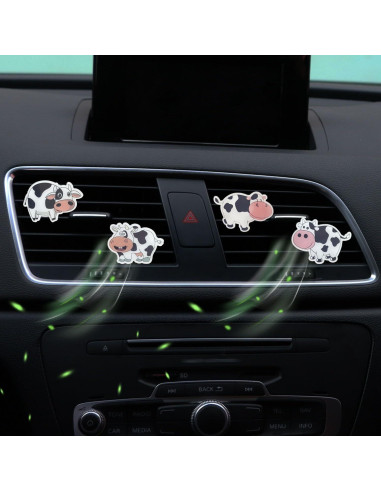 6 Clips de Ventilación de Aire Vaca Fansoftiks - Ambientadores