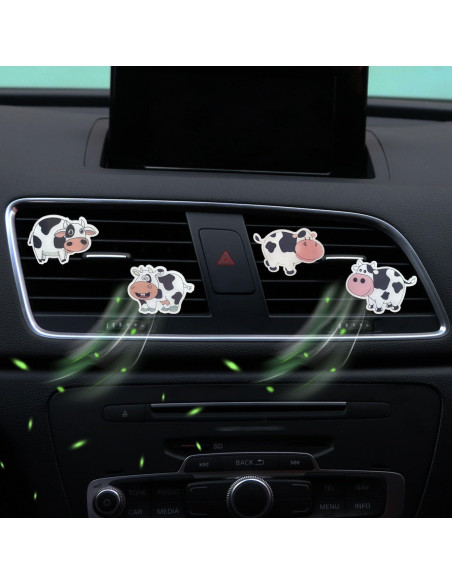 6 Clips de Ventilación de Aire Vaca Fansoftiks - Ambientadores