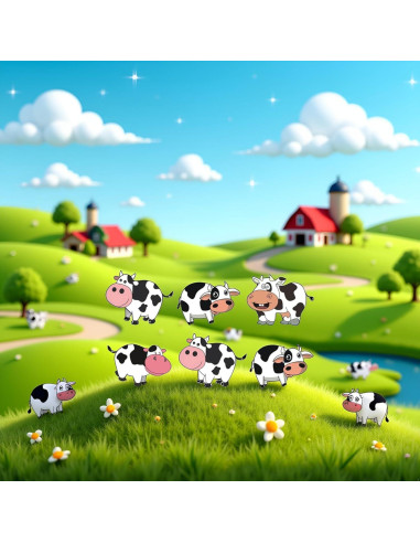 6 Clips de Ventilación de Aire Vaca Fansoftiks - Ambientadores