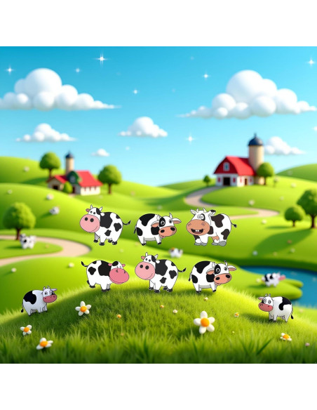 6 Clips de Ventilación de Aire Vaca Fansoftiks - Ambientadores