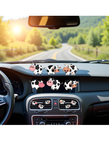 6 Clips de Ventilación de Aire Vaca Fansoftiks - Ambientadores