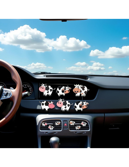 6 Clips de Ventilación de Aire Vaca Fansoftiks - Ambientadores