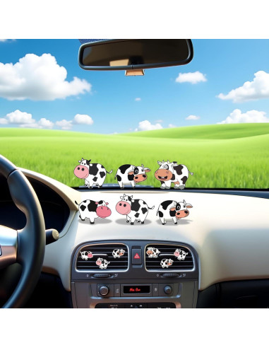 6 Clips de Ventilación de Aire Vaca Fansoftiks - Ambientadores