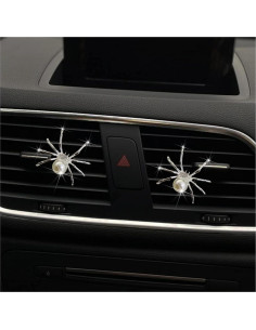 Clip de Ventilación para Ambientador de Coche Jinshining Araña Plateada 2
