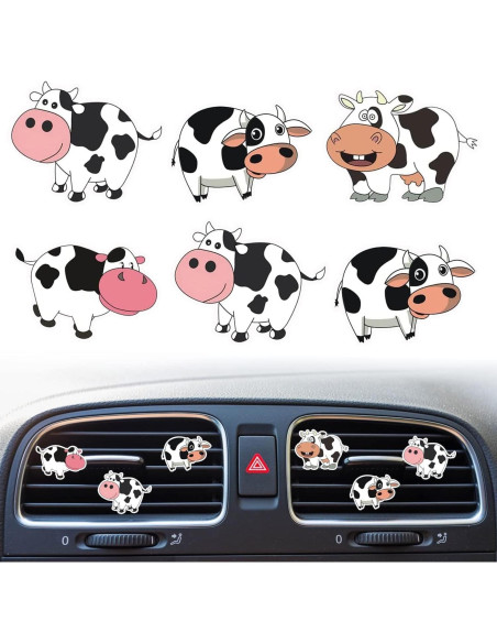 6 Clips de Ventilación de Aire Vaca Fansoftiks - Ambientadores