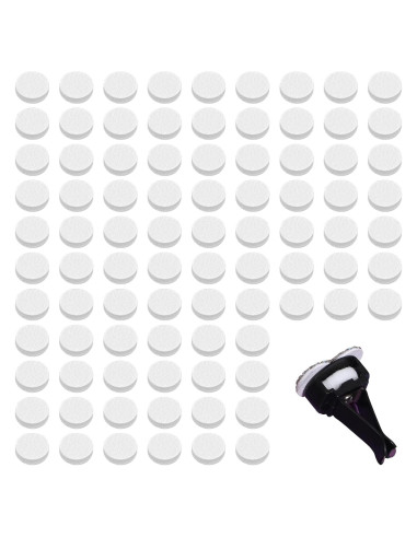 100 Almohadillas de Filtro de Aire YQQYG 17mm para Ambientador Coche
