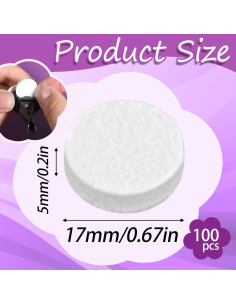 100 Almohadillas de Filtro de Aire YQQYG 17mm para Ambientador Coche 2