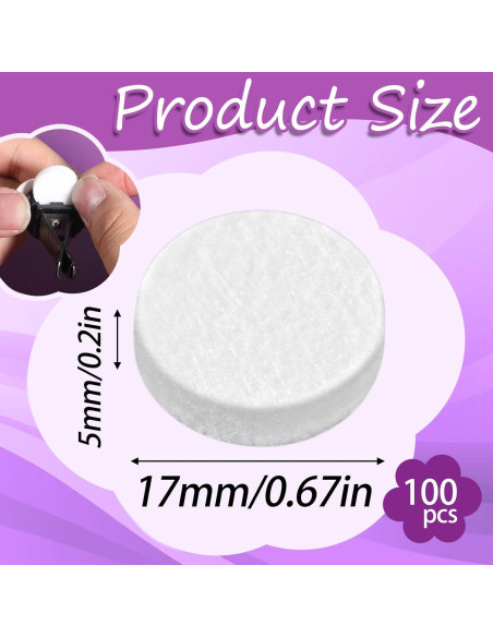 100 Almohadillas de Filtro de Aire YQQYG 17mm para Ambientador Coche