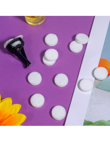 100 Almohadillas de Filtro de Aire YQQYG 17mm para Ambientador Coche