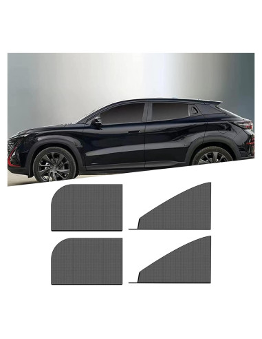 Pack 4 Sombrillas Laterales GKmow para SUV Doble Capa Negro