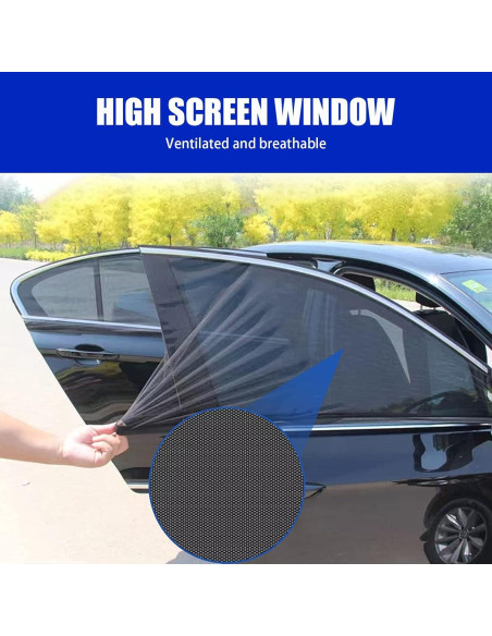 Pack 4 Sombrillas Laterales GKmow para SUV Doble Capa Negro