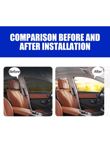 Pack 4 Sombrillas Laterales GKmow para SUV Doble Capa Negro