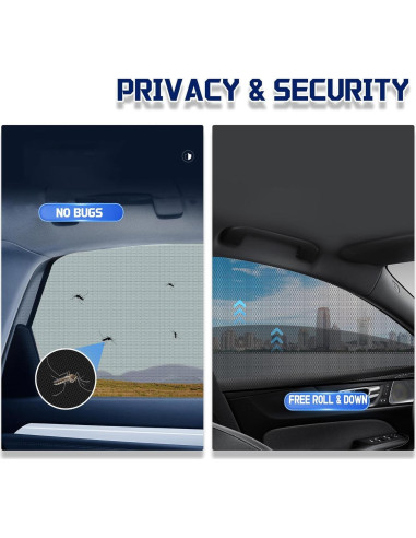 Sombrillas para Ventanas Traseras de Auto OUTTDID - Paquete de 2