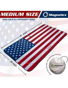 Sombra de Parabrisas Magnelex Mediana Bandera Americana 155x81cm 2