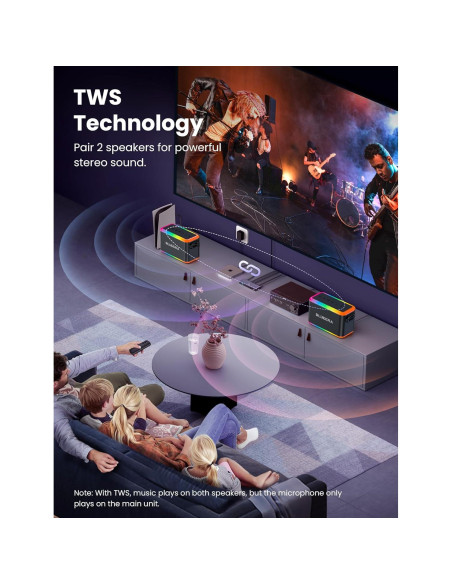 Máquina de Karaoke Ardour 1, Altavoz 60W, 2 Micrófonos