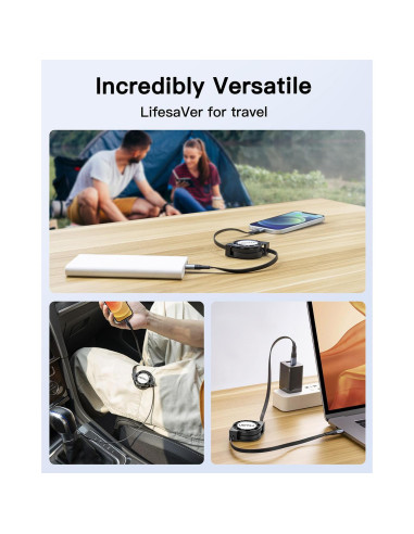 Cable USB C Retráctil YTLUSN 100W 120cm 2Pack Carga Rápida