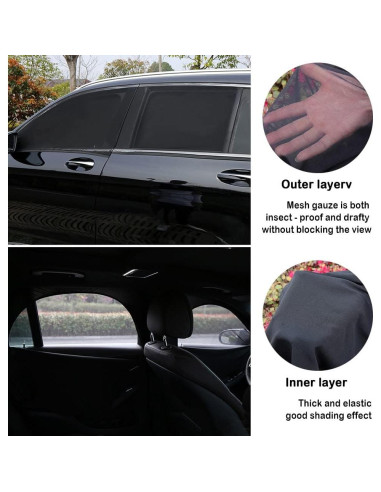 Sombras de Ventana Lateral Turcee para SUV - 2 Piezas Estirables